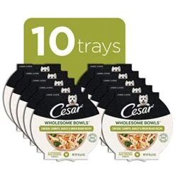 CESAR WHOLESOME BOWLS Adult Soft Wet Dog Food Toppers Chicken, Carrots, Barley & Green Beans Recipe, (10) 3 Oz. Bowls 9 CESAR WHOLESOME BOWLS Adult Soft Wet Dog Food Toppers Chicken, Carrots, Barley & Green Beans Recipe, (10) 3 Oz. Bowls -Dog Supply Store 51PJhv4pMAL