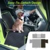 Nzonpet Upgraded 6-in-1 Dog Car Seat Cover For Back Seat, 100% Waterproof Dog Car Hammock, Nonslip Dog Seat Cover For Cars Trucks And SUVs, Backseat Cover Protector For Dogs With Mesh Window- Green