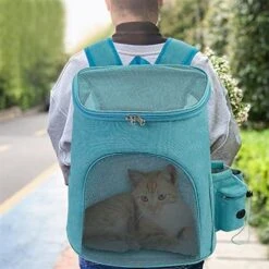 LEFEDA Cat Bag FoldablePet Backpack Cat Carrier Backpack Pet Carrier With Pockets.Collapsible Dog Cat Carrier Backpack For Travel Pet Backpack Carrier (Color : Blue) -Dog Supply Store 51PliV74oAL