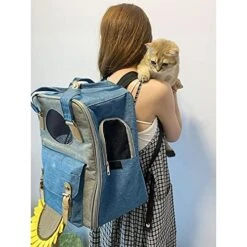 LEFEDA Fashion Portable Dog Cat Carrier Bag Japanese Outdoor Pet Double Shoulder Backpack For Small Dog Cat Breathable Mesh Travel Bag Pet Backpack Carrier (Color : Green) 12 LEFEDA Fashion Portable Dog Cat Carrier Bag Japanese Outdoor Pet Double Shoulder Backpack For Small Dog Cat Breathable Mesh Travel Bag Pet Backpack Carrier (Color : Green) -Dog Supply Store 51Pw27eswwL