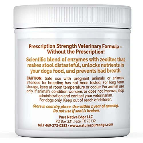 Nature's Pure Edge No Poop Eating For Dogs. Coprophagia Treatment. Digestive Enzyme With Breath Freshener. Stop Eating Poop For Dogs, Stool Eating Deterrent. Extra Large 230 Scoops In Each Jar. 5 Nature's Pure Edge No Poop Eating For Dogs. Coprophagia Treatment. Digestive Enzyme With Breath Freshener. Stop Eating Poop For Dogs, Stool Eating Deterrent. Extra Large 230 Scoops In Each Jar. - Image 3