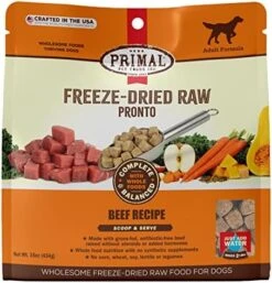 Primal Freeze Dried Nuggets For Dogs Beef, Complete Meal Freeze Dried Dog Food Healthy Grain Free Raw Dog Food, Crafted In The USA (14 Oz) -Dog Supply Store 51RFfYBll8L. AC