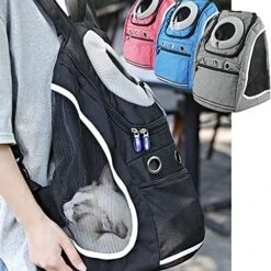 JOZZY Pet Travel Bag Cat Carrier Bag Backpack Small Dog Carriers Travel Transport Bags Outdoor Portable Oxford Mesh Pets Puppy Kitten Backpack Bag (Color : Black) 13 JOZZY Pet Travel Bag Cat Carrier Bag Backpack Small Dog Carriers Travel Transport Bags Outdoor Portable Oxford Mesh Pets Puppy Kitten Backpack Bag (Color : Black) -Dog Supply Store 51RGLMotNZL