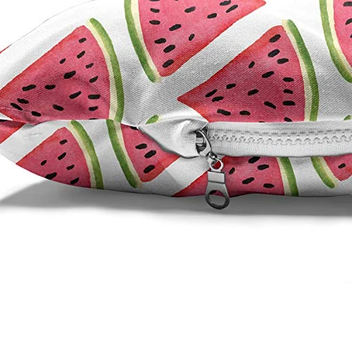 Ambesonne Watermelon Pet Bed, Exotic Fruit Pattern Simplistic Vegetarian Food, Chew Resistant Pad For Dogs And Cats Cushion With Removable Cover, 24" X 39", Coral Green 6 Ambesonne Watermelon Pet Bed, Exotic Fruit Pattern Simplistic Vegetarian Food, Chew Resistant Pad For Dogs And Cats Cushion With Removable Cover, 24" X 39", Coral Green - Image 4
