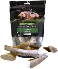 Deluxe Naturals Elk Antler Chews For Dogs | Naturally Shed USA Collected Elk Antlers | All Natural A-Grade Premium Elk Antler Dog Chews | Product Of USA, 1-LB Pack Large Cuts -Dog Supply Store 51RYj1D9XcL. AC
