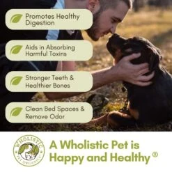 Wholistic Pet Organics DE For Dogs Organic Food Grade For Dogs - 13 Oz - Safe Non-Chemical Freshwater Silica Improves Overall Health -Dog Supply Store 51RpWtjJpeL
