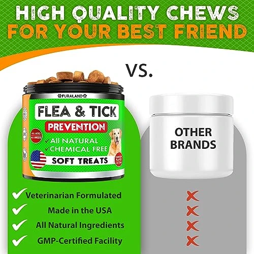 Flea And Tick Prevention For Dogs Chewables - Made In USA - Natural Flea And Tick Supplement For Dogs Chews- Oral Flea Pills For Dogs - No Mess | No Collars - All Breeds And Ages - Tasty Soft Tablets 4 Flea And Tick Prevention For Dogs Chewables - Made In USA - Natural Flea And Tick Supplement For Dogs Chews- Oral Flea Pills For Dogs - No Mess | No Collars - All Breeds And Ages - Tasty Soft Tablets - Image 2