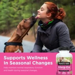 Nutri-Vet Allerg-Eze Chewables For Dogs - Formulated Antioxidants And Omega-3 Acids - Supports Respiratory And Skin Health - 60 Chewables 10 Nutri-Vet Allerg-Eze Chewables For Dogs - Formulated Antioxidants And Omega-3 Acids - Supports Respiratory And Skin Health - 60 Chewables -Dog Supply Store 51SRROyCxhL
