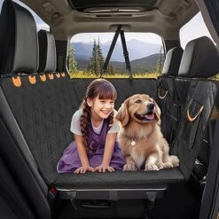 Loiion Back Seat Extender For Dogs,Dog Seat Cover For Back Seat,Pet Seat Cover With Mesh Window,Back Seat Covers For Car Travel Camping Air Mattress Dog Hammock For Car Truck SUV (Black) -Dog Supply Store 51SS ufr2AL. AC