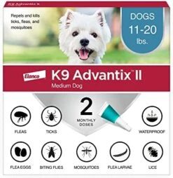 K9 Advantix II Medium Dog Vet-Recommended Flea, Tick & Mosquito Treatment & Prevention | Dogs 11-20 Lbs. | 2-Mo Supply -Dog Supply Store 51SfHN SEcL. AC