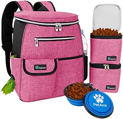 PetAmi Dog Travel Bag Backpack, Airline Approved Dog Bags For Traveling, Puppy Diaper Bag Supplies, Pet Camping Essentials Hiking Accessories Dog Mom Gift, Food Container, Collapsible Bowls, Dark Gray 12 PetAmi Dog Travel Bag Backpack, Airline Approved Dog Bags For Traveling, Puppy Diaper Bag Supplies, Pet Camping Essentials Hiking Accessories Dog Mom Gift, Food Container, Collapsible Bowls, Dark Gray - Image 10