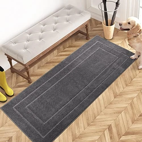 PURRUGS Dirt Trapper Door Mat 32" X 70", Non-Slip/Skid Machine Washable Entryway Rug, Dog Door Mat, Super Absorbent Welcome Mat For Muddy Wet Shoes And Paws, Burgundy Red 10 PURRUGS Dirt Trapper Door Mat 32" X 70", Non-Slip/Skid Machine Washable Entryway Rug, Dog Door Mat, Super Absorbent Welcome Mat For Muddy Wet Shoes And Paws, Burgundy Red - Image 8