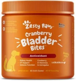 Cranberry Soft Chews For Dogs - Kidney, Bladder & Urinary Tract Wellness Supplement - With D Mannose & Organic Astragalus + Antioxidants - Immune System Support - Bacon Flavor - 80 Count 15 Cranberry Soft Chews For Dogs - Kidney, Bladder & Urinary Tract Wellness Supplement - With D Mannose & Organic Astragalus + Antioxidants - Immune System Support - Bacon Flavor - 80 Count -Dog Supply Store 51Tp0yHi3mL. AC