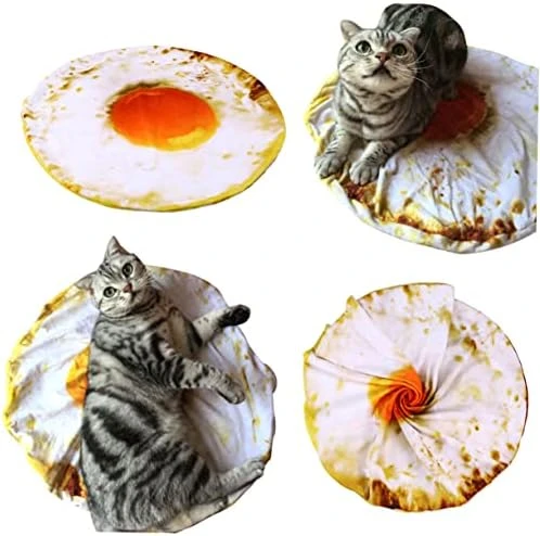 Ipetboom 3pcs Fried Kitten Quilt Animals Cushion Throw Sleeping Animal Blankets Mat Cover Pad Puppy Fleece D Blanket Food For Dog Other Cat Shaped Breakfast Pet Sleep Egg Bed Cm Funny 8 Ipetboom 3pcs Fried Kitten Quilt Animals Cushion Throw Sleeping Animal Blankets Mat Cover Pad Puppy Fleece D Blanket Food For Dog Other Cat Shaped Breakfast Pet Sleep Egg Bed Cm Funny - Image 6