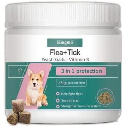 Flea And Tick Prevention For Dogs Chewable Tablets, Natural Oral Flea Tick Supplement, Heartworm Treatment Soft Chew For Small Dog Puppies, Mosquito Control Pest Treat, All Breeds Ages, 100 Count