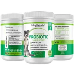 Deley Naturals Probiotics For Dogs - 120 Grain Free Chicken Soft Chews - 4 Billion CFU's, Digestive Enzymes, Prebiotics - Dog Allergies, Diarrhea, Bad Dog Breath, Constipation, Gas, Yeast- Made In USA -Dog Supply Store 51UoDUJDsfL
