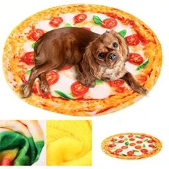 GLOGLOW Pet Blanket, Soft And Warm Pet Throw Blankets Dog Cat Blanket Pets Sleep Rest Mat Pad(L-Pizza Blanket) -Dog Supply Store 51Vd6thok9L 1