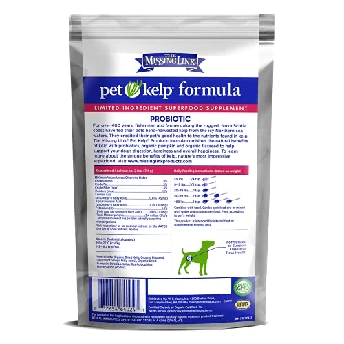 Pet Kelp Probiotic Powder Formula, Organic & Limited Ingredient Superfood Supplement, Kelp, Flaxseed, Pumpkin & Probiotics, Omegas & Probiotics For Digestive Health For Puppy, Adult & Senior Dogs, 8oz 4 Pet Kelp Probiotic Powder Formula, Organic & Limited Ingredient Superfood Supplement, Kelp, Flaxseed, Pumpkin & Probiotics, Omegas & Probiotics For Digestive Health For Puppy, Adult & Senior Dogs, 8oz - Image 2