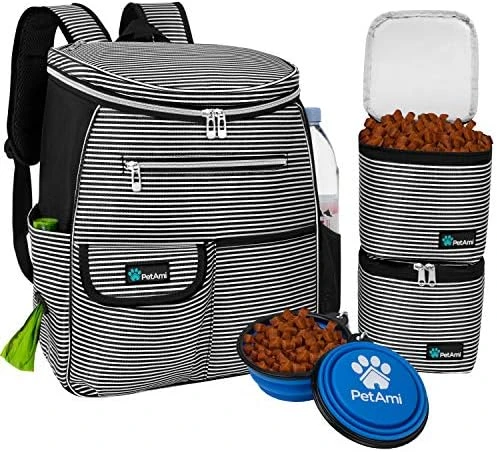PetAmi Dog Travel Bag Backpack, Airline Approved Dog Bags For Traveling, Puppy Diaper Bag Supplies, Pet Camping Essentials Hiking Accessories Dog Mom Gift, Food Container, Collapsible Bowls, Dark Gray 15 PetAmi Dog Travel Bag Backpack, Airline Approved Dog Bags For Traveling, Puppy Diaper Bag Supplies, Pet Camping Essentials Hiking Accessories Dog Mom Gift, Food Container, Collapsible Bowls, Dark Gray - Image 13