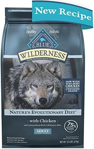 Blue Buffalo Wilderness High Protein Natural Adult Dry Dog Food Plus Wholesome Grains, Chicken 28 Lb Bag 8 Blue Buffalo Wilderness High Protein Natural Adult Dry Dog Food Plus Wholesome Grains, Chicken 28 Lb Bag - Image 7