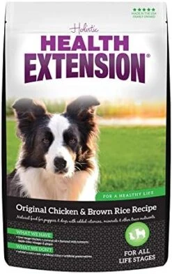 Health Extension Dry Dog Food, Natural Food With Added Vitamins & Minerals, Suitable For Puppies & Dogs, Original Chicken & Brown Rice Recipe (4 Pound / 1.8 Kg) -Dog Supply Store 51X210lPgEL. AC 3