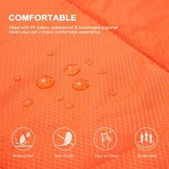 BDEUS 51x35In Large Size Outdoor Dog Bed, Waterproof & Portable Camping Travel Pet Mat, Easy To Clean, Washable Odor Resistant Pet Cooling Pad (Orange) -Dog Supply Store 51X8ktS62WL