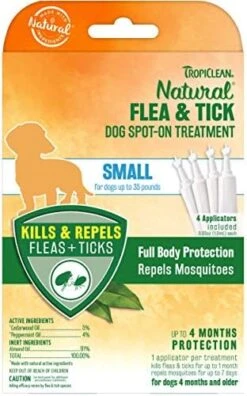 TropiClean Natural Flea & Tick Spot On Treatment For Medium Dogs 35 To 75 Lbs. 15 TropiClean Natural Flea & Tick Spot On Treatment For Medium Dogs 35 To 75 Lbs. -Dog Supply Store 51XSymYKYgL. AC