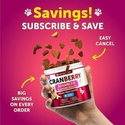 Dog UTI Treatment - Cranberry Supplement For Dogs - Bladder Control For Dogs - Dog Urinary Tract Infection Treatment - UTI Medicine For Dogs - Dog Cranberry Supplement - Kidney Support - 120 Chews -Dog Supply Store 51XfzMcKmtL