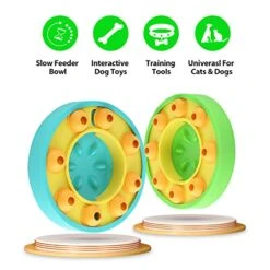 Pets Slow Feeder Bowls Dog Puzzle Toys Non Slip Smart Food Dispenser IQ Interactive Training Toy For Large/Small/Medium Cat Dog Puppies Breed 13 Pets Slow Feeder Bowls Dog Puzzle Toys Non Slip Smart Food Dispenser IQ Interactive Training Toy For Large/Small/Medium Cat Dog Puppies Breed -Dog Supply Store 51XiPEEibBL