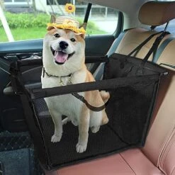 TUOCHUFUN Dog Car Seats For Medium Dogs 40 Lbs, Easy To Clean, Large Frame PVC Pipe Support, Breathable, Folding, Washable (Paw Print) -Dog Supply Store 51XlXrRdnZL. AC