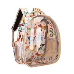 LEFEDA Cat Carrier Bags Cat Bag Breathable Portable Pet Carrier Bag Outdoor Travel Backpack For Cat Dog Transparent Pet Backpack Pet Backpack Carrier (Color : 2)