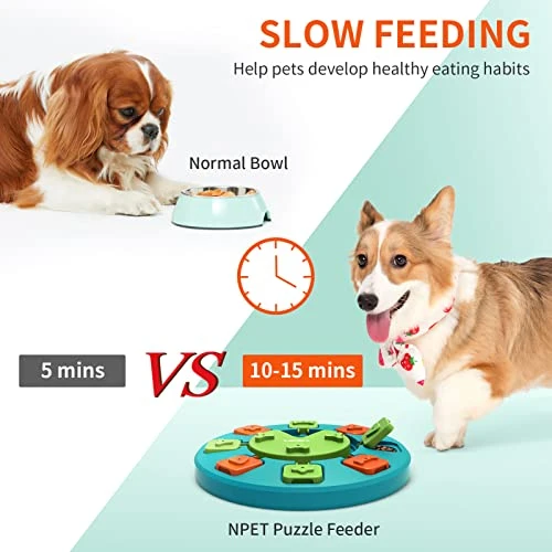 NPET Dog Puzzle Toy, Interactive Dog Toys For Small & Medium Dogs, Dog Enrichment Toys For Pet IQ Training & Mental Enrichment (Green, Level 1) 5 NPET Dog Puzzle Toy, Interactive Dog Toys For Small & Medium Dogs, Dog Enrichment Toys For Pet IQ Training & Mental Enrichment (Green, Level 1) - Image 3