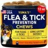Yuma Natural Flea And Tick Chews For Dogs- Coriander, Neem. Flax Seed And Vitamins Complex For Flea And Tick Prevention For Dogs