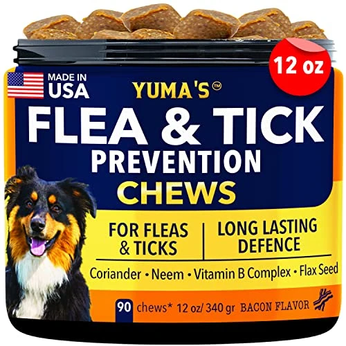 Yuma Natural Flea And Tick Chews For Dogs- Coriander, Neem. Flax Seed And Vitamins Complex For Flea And Tick Prevention For Dogs 3 Yuma Natural Flea And Tick Chews For Dogs- Coriander, Neem. Flax Seed And Vitamins Complex For Flea And Tick Prevention For Dogs