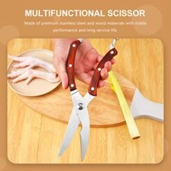 Luxshiny Kitchen Shears Heavy Duty Heavy Duty Shears Stainless Steel Food Scissor Chicken Bone Fish Bone Scissor Handle Food Shear Kitchen Shear Shears Heavy Duty -Dog Supply Store 51Yncy6O1OL