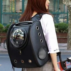 LEFEDA Lightweight Bag Carrier Pink Carrying Breathable Space Capsule Outdoor Dog Cat Foldable Pet Backpack Pet Backpack Carrier (Color : Brown)