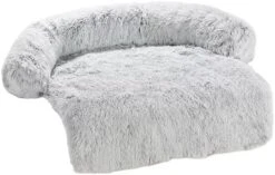 GENERIC Ms. Tin's Pet Things Multipurpose Fluffy, Plush And Soft Pet Bed Mat And Furniture Cover, Washable Bed For Cats And Dogs (Medium, Light Gray) -Dog Supply Store 51ZGr1lLaOL. AC