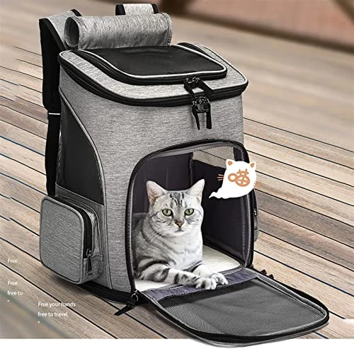 LEFEDA Fodable Pet Carrier Bag Breatheable Mesh Dog Backpack For Cats Dogs Puppy Durable Oxford Cloth Outdoor Travel Bag Pet Products Pet Backpack Carrier (Color : Gray) 5 LEFEDA Fodable Pet Carrier Bag Breatheable Mesh Dog Backpack For Cats Dogs Puppy Durable Oxford Cloth Outdoor Travel Bag Pet Products Pet Backpack Carrier (Color : Gray) - Image 3