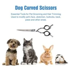FOVANI KIM JONG YI Curved Dog Grooming Scissors Light Weight Professional Pet Shears Stainless Steel For Dogs Cats Pets -Dog Supply Store 51azhT4CooL