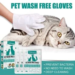 Pet Gloves For Cats And Dogs Bathing And Grooming Easy To Use Just Gently Dry Ideal Pet Wipes3ml Pet Supplies For Dogs Bowls With Storage (B, One Size) 12 Pet Gloves For Cats And Dogs Bathing And Grooming Easy To Use Just Gently Dry Ideal Pet Wipes3ml Pet Supplies For Dogs Bowls With Storage (B, One Size) -Dog Supply Store 51bYRTXttcL