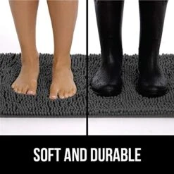 Gorilla Grip Pet Feeding Mat And Indoor Doormat, Pet Feeding Mat Is Size 32x24, Indoor Chenille Doormat Is 24x17, Both In Charcoal Color, 2 Items Bundle 7 Gorilla Grip Pet Feeding Mat And Indoor Doormat, Pet Feeding Mat Is Size 32x24, Indoor Chenille Doormat Is 24x17, Both In Charcoal Color, 2 Items Bundle -Dog Supply Store 51cAe5r3sgL