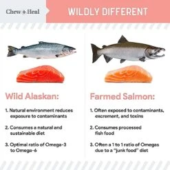 Pure Wild Alaskan Salmon Oil For Dogs - 16 Oz. - Pump Cap Bottle - Contains Omega-3 And 6, Vitamin D, EPA, And DHA For Healthy Skin And Coat - Toxin Free -Dog Supply Store 51cbp7v624L