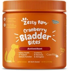 Cranberry For Dogs - UT Incontinence Support + Immune Health Dog Antioxidant + Probiotics For Dogs - Probiotics For Gut Flora, Digestive Health