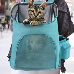 LEFEDA Cat Bag FoldablePet Backpack Cat Carrier Backpack Pet Carrier With Pockets.Collapsible Dog Cat Carrier Backpack For Travel Pet Backpack Carrier (Color : Blue) -Dog Supply Store 51dA5Vt7ZnL