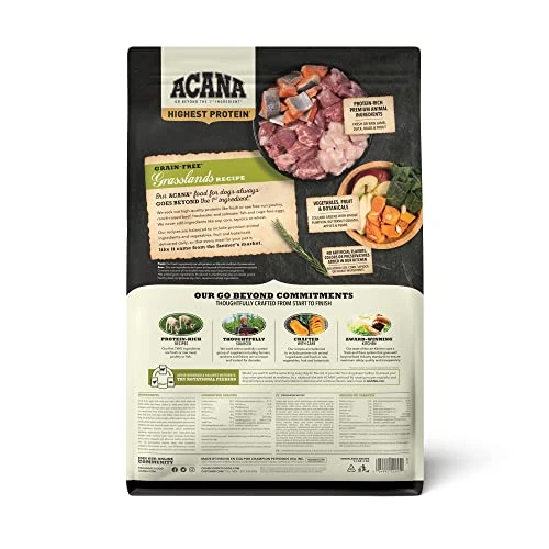 ACANA Highest Protein Dry Dog Food, Grasslands, Lamb And Duck Recipe, 4.5lb 4 ACANA Highest Protein Dry Dog Food, Grasslands, Lamb And Duck Recipe, 4.5lb - Image 2