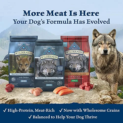 Blue Buffalo Wilderness High Protein Natural Adult Dry Dog Food Plus Wholesome Grains, Chicken 28 Lb Bag 3 Blue Buffalo Wilderness High Protein Natural Adult Dry Dog Food Plus Wholesome Grains, Chicken 28 Lb Bag - Image 2