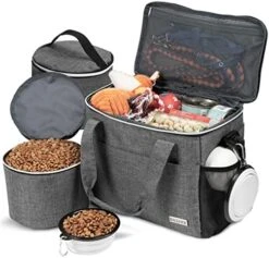 BAGLHER Dog Travel Bag Backpack Pet Supplies Backpack Pet Accessories Storage Bag 5-Piece Set With Shoulder Strap 2 Lined Pet Food Containers 4 Foldable Feeding Bowls Essential Kit For Pet Travel 18 BAGLHER Dog Travel Bag Backpack Pet Supplies Backpack Pet Accessories Storage Bag 5-Piece Set With Shoulder Strap 2 Lined Pet Food Containers 4 Foldable Feeding Bowls Essential Kit For Pet Travel -Dog Supply Store 51eO5tdUvZL. AC