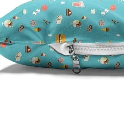 Ambesonne Food Pet Bed, Minimalist Style Tasteful Food Art Hamburger Sushi Pizza Beer Milkshake Ice Cream, Chew Resistant Pad For Dogs And Cats Cushion With Removable Cover, 24" X 39", Multicolor 11 Ambesonne Food Pet Bed, Minimalist Style Tasteful Food Art Hamburger Sushi Pizza Beer Milkshake Ice Cream, Chew Resistant Pad For Dogs And Cats Cushion With Removable Cover, 24" X 39", Multicolor -Dog Supply Store 51evIDVfdEL