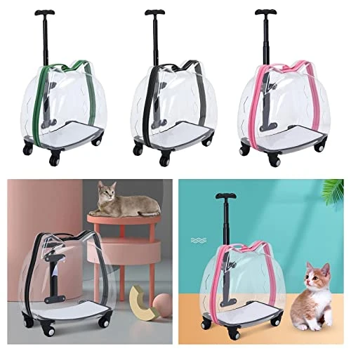 AYENCI Pet Backpack, Portable Trolley Case Carrier, Cat Bubbles Pet Bag Case, Transparent Breathable Cat Trolley, For Small Dogs And Cats (Color : Black) 7 AYENCI Pet Backpack, Portable Trolley Case Carrier, Cat Bubbles Pet Bag Case, Transparent Breathable Cat Trolley, For Small Dogs And Cats (Color : Black) - Image 5