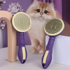 GENERIC Pet Comb Dog Comb Self Cleaning Comb Cat Comb To Remove Floating Hair Automatic Fading Comb Cleaning And Beauty Comb Pet Supplies For Dogs Clearance House (A, One Size) -Dog Supply Store 51foGT357GL